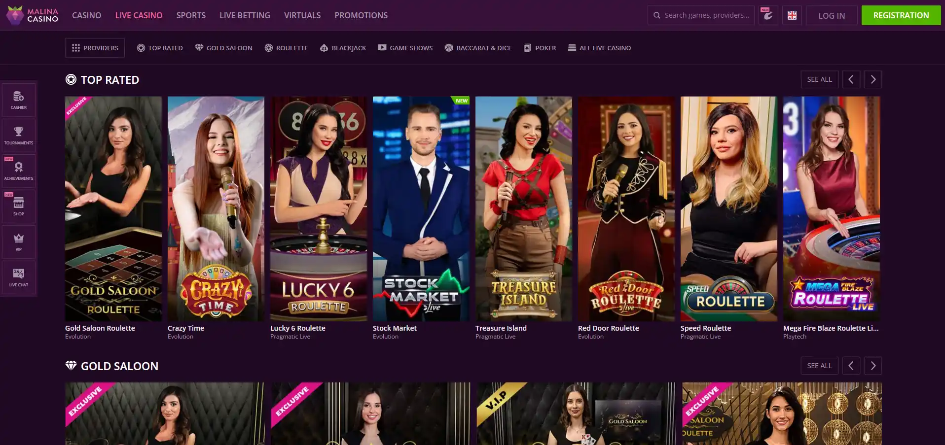 Malina casino asztali j&aacute;t&eacute;kok rulett blackjack