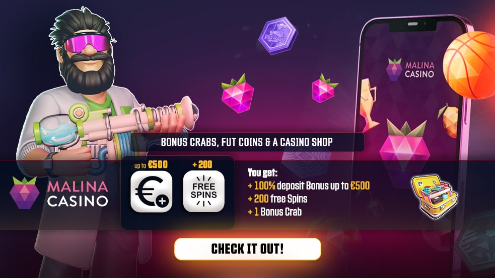 Malina casino ingyenes érmék üdvözlő ajánlat